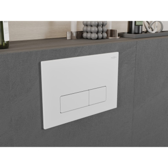 Mexen Fenix 13 Slim splachovacie tlačidlo, matná biela - 601320