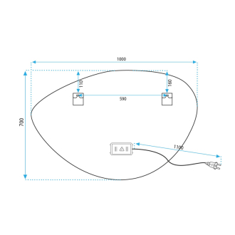 REA Zrkadlo FOG LED 70x100cm HOM-05516