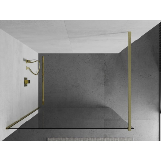 Mexen Kioto Walk-in sprchová stena 145x200, 8 transp., brúsené zlato 800-145-101-55-00