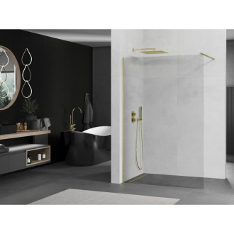 Mexen Kioto Walk-in sprchová stena 150x200, 8 transp., brúsené zlato 800-150-101-55-00