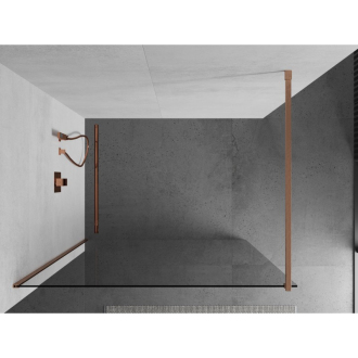 Mexen Kioto Walk-in sprchová stena 80x200, 8 transp., Kefa. meď 800-080-101-65-00
