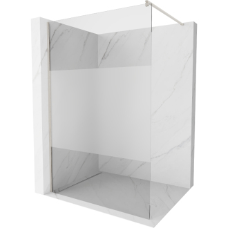 Mexen Kioto Walk-in sprchová stena 80x200, transp./frost 8, kefa. nikel 800-080-101-97-35