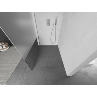 Mexen Kioto Walk-in sprchová stena 80x200, transp./frost 8, kefa. nikel 800-080-101-97-35