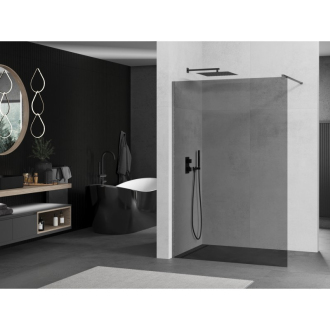 Mexen Kioto Walk-in sprchová stena 70x200 cm, grafit 8, šedá kartáčovaná 800-070-101-66-40