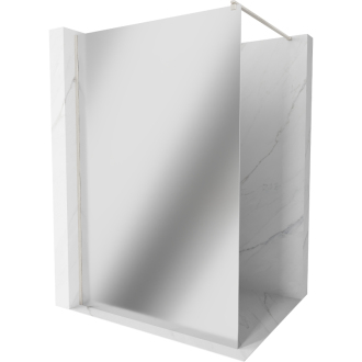Mexen Kioto Walk-in sprchová stena 100x200, 8 zrkadlo, kefa. nikel 800-100-101-97-50