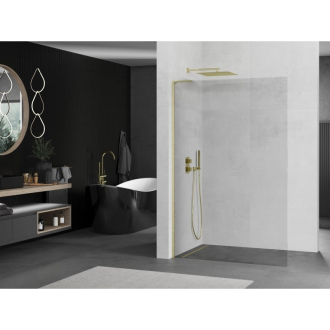 Mexen Kioto L Walk-in sprchová stena 90x200, transp., brúsené zlato 800-090-103-55-00