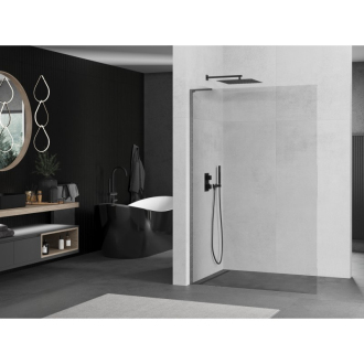 Mexen Kioto L Walk-in sprchová stena 120x200, transp., sivá kefa. 800-120-103-66-00