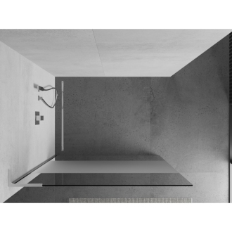 Mexen Kioto L Walk-in sprchová stena 110x200, transp./mrazová, chróm 800-110-103-01-35