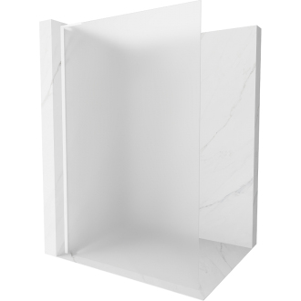 Mexen Kyoto L Walk-in sprchová stena 80 x 200 cm, mráz, biela - 800-080-103-20-30