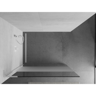 Mexen Kioto L Walk-in sprchová stena 120x200, transp./mráz biela 800-120-103-20-35