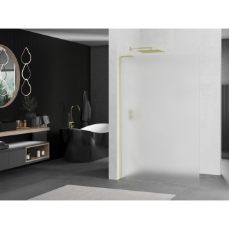 Mexen Kyoto L Walk-in sprchová stena 120 x 200 cm, mráz, zlatá - 800-120-103-50-30