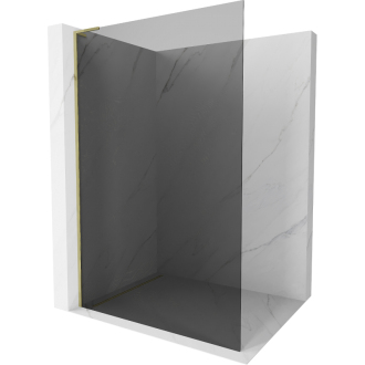 Mexen Kyoto L Walk-in sprchová stena 80 x 200 cm, grafit, zlatá - 800-080-103-50-40