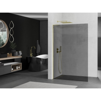 Mexen Kyoto L Walk-in sprchová stena 80 x 200 cm, grafit, zlatá - 800-080-103-50-40