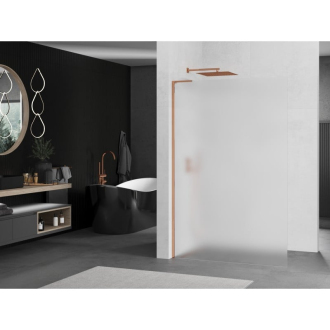 Mexen Kyoto L Walk-in sprchová stena 90 x 200 cm, mráz, ružové zlato - 800-090-103-60-30