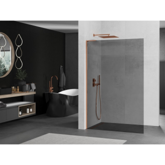 Mexen Kyoto L Walk-in sprchová stena 80 x 200 cm, grafit, ružové zlato - 800-080-103-60-40