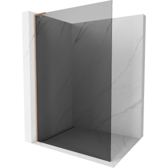 Mexen Kioto L Walk-in sprchová stena 70x200 cm, grafit, kartáčovaná meď 800-070-103-65-40