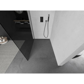 Mexen Kioto L Walk-in sprchová stena 70x200 cm, grafit, šedá kartáčovaná 800-070-103-66-40