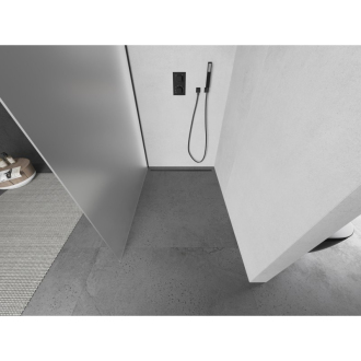 Mexen Kyoto L Walk-in sprchová stena 70 x 200 cm, mráz, čierna - 800-070-103-70-30