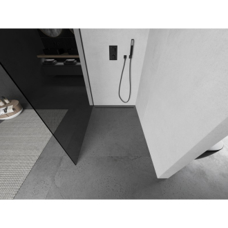 Mexen Kyoto L Walk-in sprchová stena 110 x 200 cm, grafit, čierna - 800-110-103-70-40