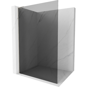 Mexen Kioto L Walk-in sprchová stena 90x200 cm, grafit, kartáčovaný nikel 800-090-103-97-40