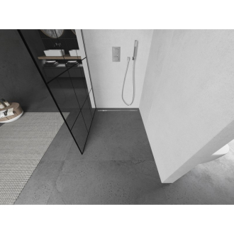 Mexen Kyoto L Walk-in sprchová stena 120 x 200 cm, čierny vzor, chróm - 800-120-103-01-77
