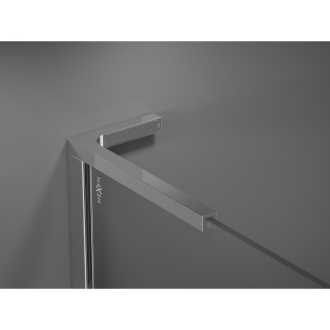 Mexen Kyoto L Walk-in sprchová stena 120 x 200 cm, čierny vzor, chróm - 800-120-103-01-77