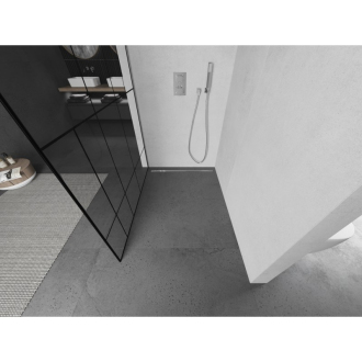 Mexen Kyoto L Walk-in sprchová stena 120 x 200 cm, čierny vzor, chróm - 800-120-103-01-78