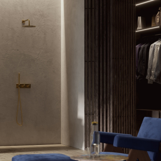 Omnires CONTOUR CT8035/1GLB Podomietková vaňová/sprchová batéria, zlatá