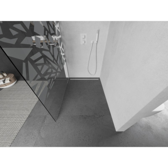 Mexen Kyoto L Walk-in sprchová stena 70 x 200 cm, biely vzor, biela - 800-070-103-20-85