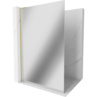 Mexen Kyoto L Walk-in sprchová stena 80 x 200 cm, zrkadlo, zlatá - 800-080-103-50-50