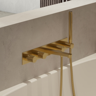 Omnires CONTOUR CT8037/1GLB Podomietková vaňová 5-otvorová batéria, zlatá