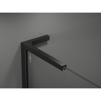 Mexen Kyoto L Walk-in sprchová stena 80 x 200 cm, biely vzor, čierna - 800-080-103-70-85