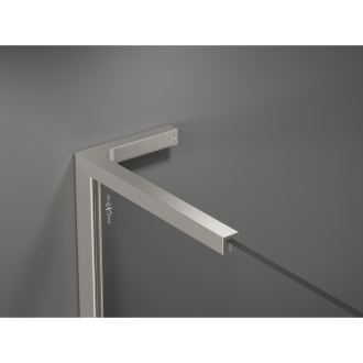 Mexen Kioto L Walk-in sprchová stena 100x200, čierny vzor, brúsený nikel 800-100-103-97-78