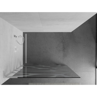 Mexen Kyoto L Walk-in sprchová stena 110 x 200 cm, biely vzor, biela - 800-110-103-20-97