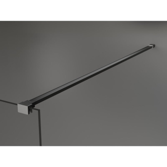 Mexen Kioto Walk-in sprchová stena 120x200 cm, čierny vzor 8, kov 800-120-101-95-77