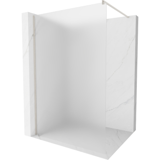 Mexen Kioto Walk-in sprchová stena 130x200 cm, mráz 8, kartáčovaný nikel 800-130-101-97-30