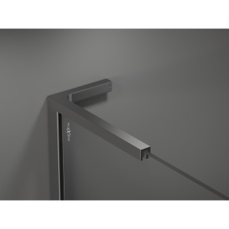 Mexen Kioto L Walk-in sprchová stena 90x200 cm, čierny vzor, kov 800-090-103-95-78