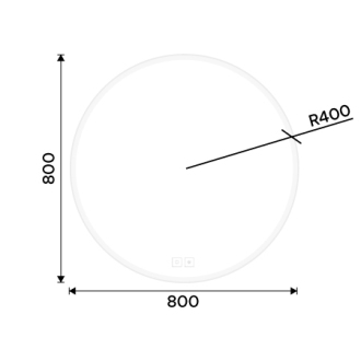Nimco ZPB 28002RVX-05 Biele okrúhle LED zrkadlo pr. 800 s dvoma dotykovými senzormi