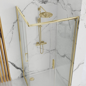 Sprchovací kút REA PUNTO 80x80 Gold