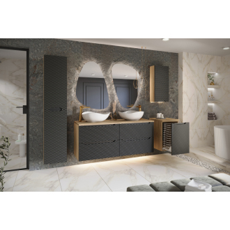 Comad OCEAN BLACK 82-70-2S Kúpeľňová skrinka, šuplíky 70cm