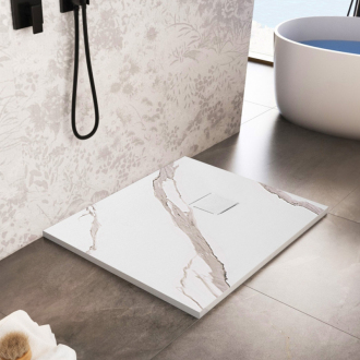 REA Magnum Carrara sprchová vanička. 90x90 biela REA-K7005
