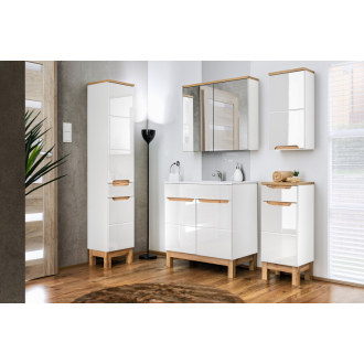 Comad BALI WHITE 841 FSC skrinka so zrkadlom 80cm, biela