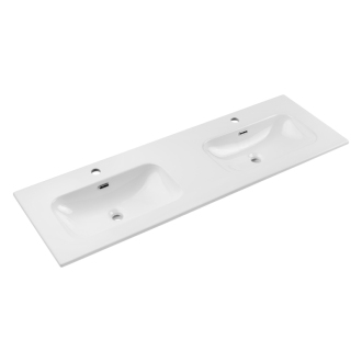 Comad FLY 140D DP WHITE GLOSS dvojumývadlo na dosku, 140x46cm, DB