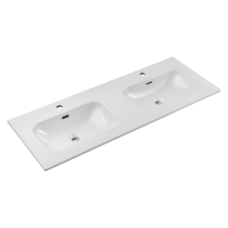 Comad FLY 120D DP WHITE GLOSS dvojumývadlo na dosku, 120x46cm, DB
