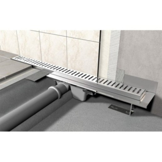 ALCA APZ4-850 Flexible - Podlahový žľab s okrajom pre perforovaný rošt