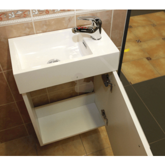 VERONA skrinka s umývadlom z liateho mramoru VERONA46WH biela