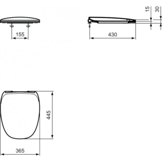 Ideal Standard DEA T676701 Ultra ploché sedátko SOFT CLOSE