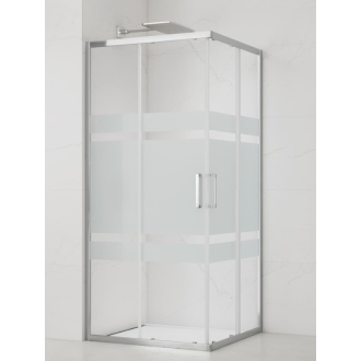 ANIMA TEX 900/1900 sprchovací kút štvorec, sklo stripe, chróm SIKOTEXQ90CRS