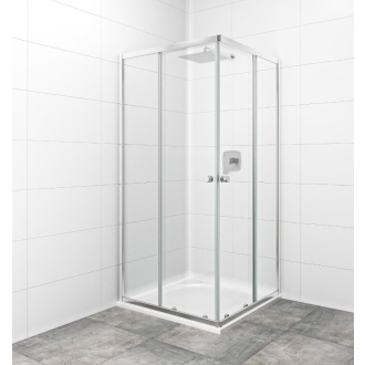 Sprchovací kút štvorec 80x80x185 cm Multi Basic chróm lesklý SIKOMUQ80CRT