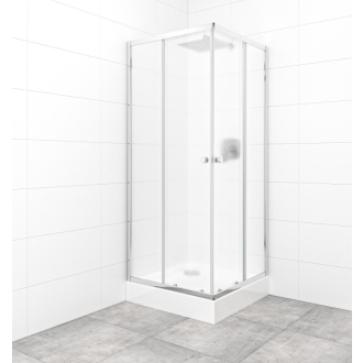 Sprchovací kút štvorec 80x80x185 cm Multi Basic chróm lesklý SIKOMUQ80CRCH